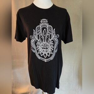 Black Hamsa Hand Short Sleeve Tee
